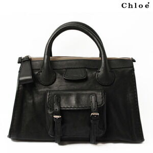 Chloe Edith leather handbag tote bag black
